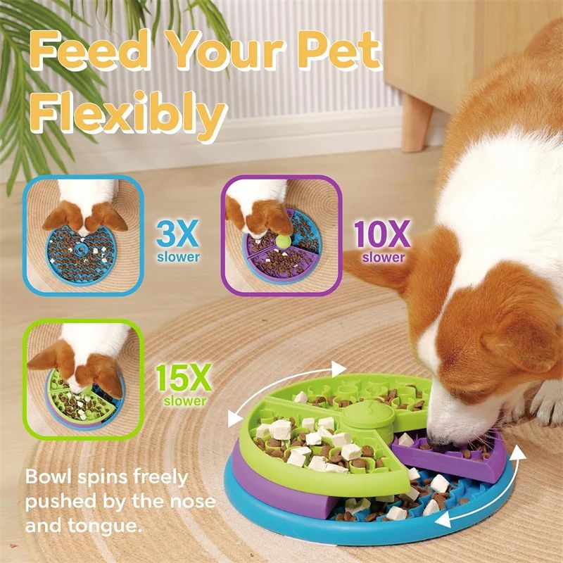 Woofaroo Puzzle Feeder – 3-Layer Slow-Eating Dog Bowl